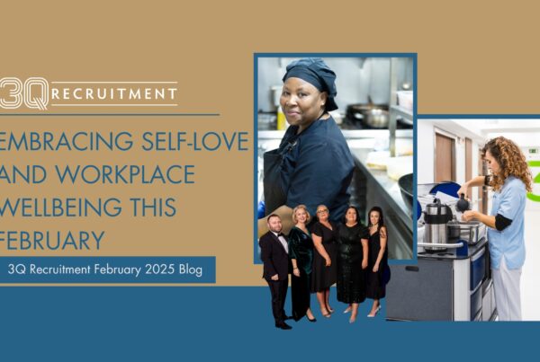 a group of people standing in a kitchen. February 2025 Blog Banner.