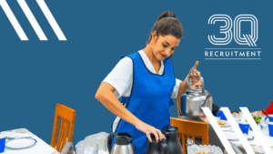 Catering Assistant working in a healthcare facility in Dublin 4 serving patient meals