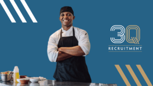 Relief Chef working in a healthcare catering kitchen in Portrane preparing nutritious meals for patients and staff.