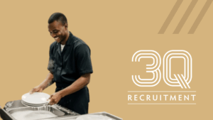 Kitchen porter working preventatively in a healthcare catering kitchen in Westmeath