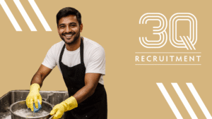 Kitchen porter working in a hospital healthcare catering kitchen in Dublin 9