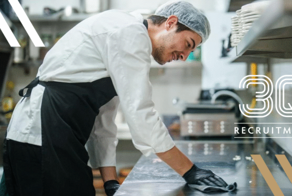 audit preparation, Temporary catering assistant working confidently in a Dublin hospital healthcare setting