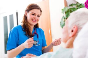 A nurse supporting a patient in a professional healthcare environment, representing 3Q Recruitment’s people-first approach to permanent healthcare recruitment across Ireland. Permanent Healthcare Recruitment. Care Support Worker Jobs