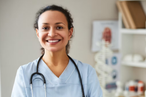 Registered Nurse Jobs Dublin. Healthcare Jobs Ireland. Nurse working and smiling in a healthcare facility working for disability services 
