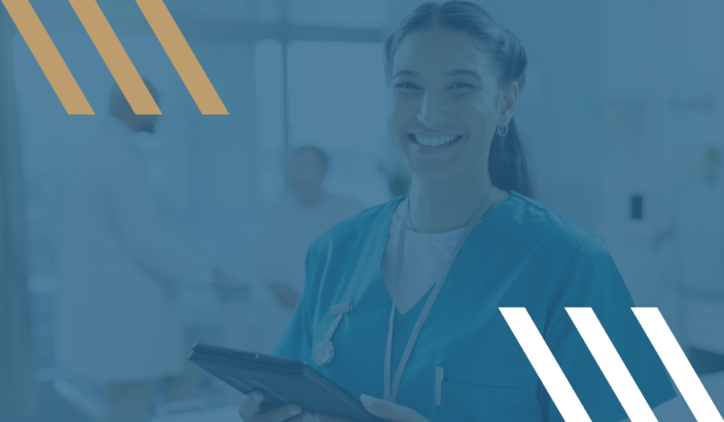 Healthcare Employee Wellbeing demonstrated by a team of healthcare professionals working together in a supportive clinical environment.